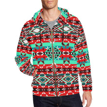 Load image into Gallery viewer, After the Southwest Rain All Over Print Full Zip Hoodie for Men (Model H14) All Over Print Full Zip Hoodie for Men (H14) e-joyer 
