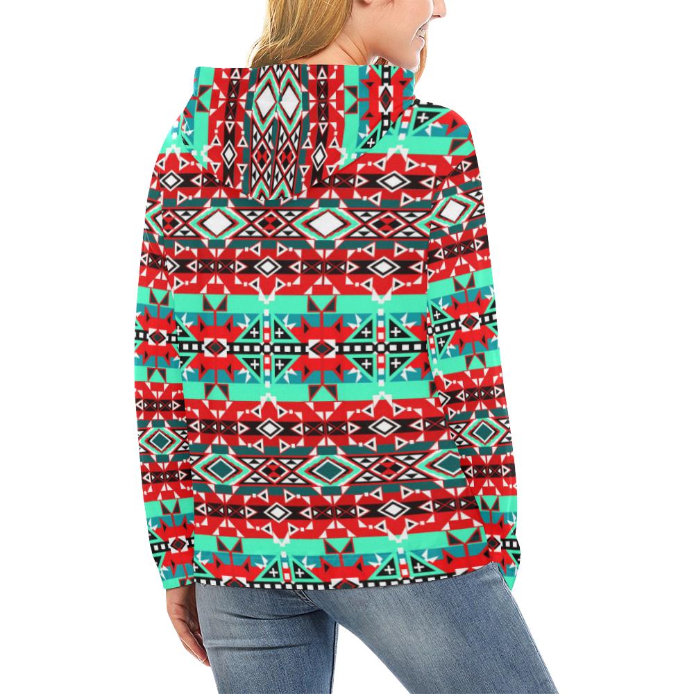 After the Southwest Rain All Over Print Hoodie for Women (USA Size) (Model H13) All Over Print Hoodie for Women (H13) e-joyer 
