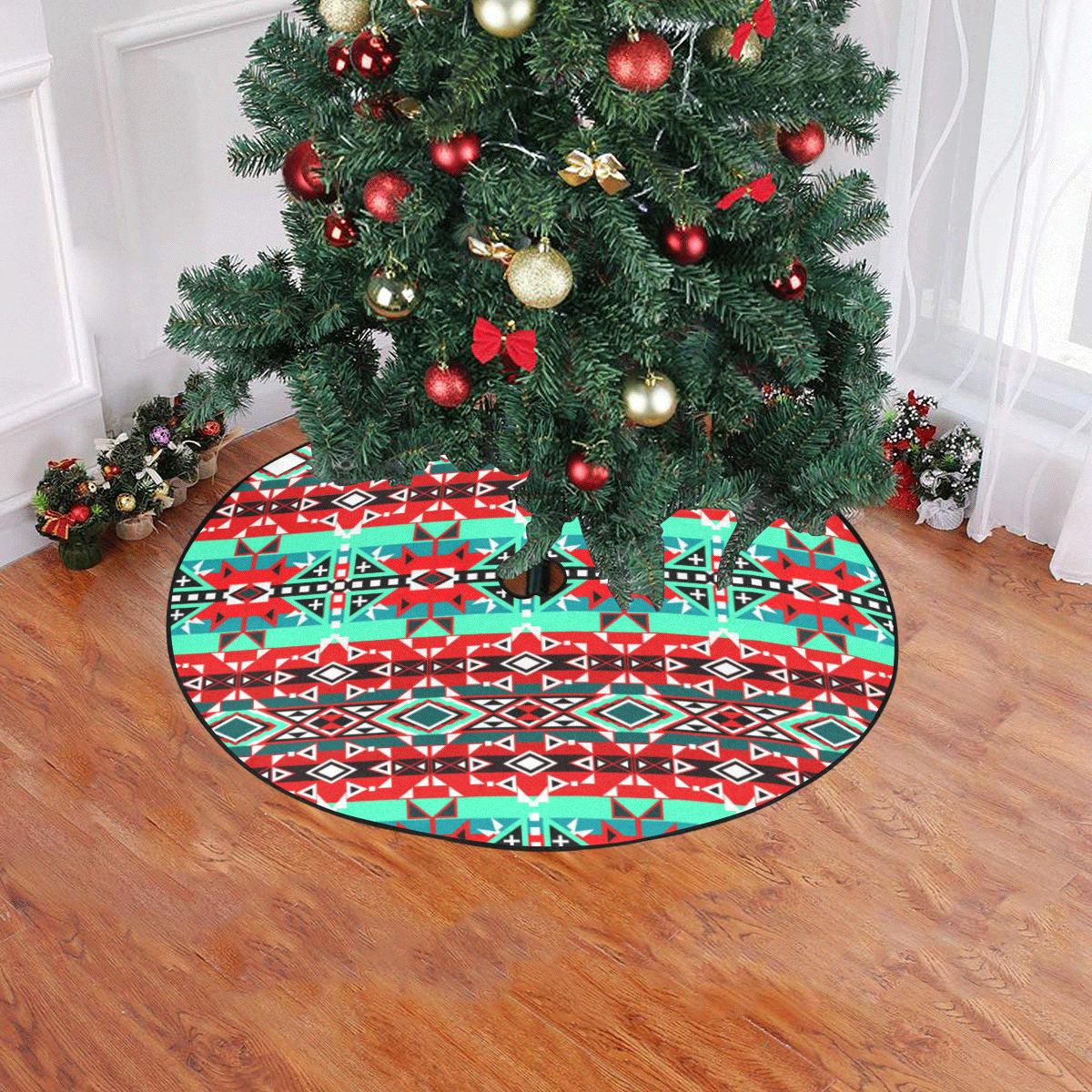 After the Southwest Rain Christmas Tree Skirt 47" x 47" Christmas Tree Skirt e-joyer 