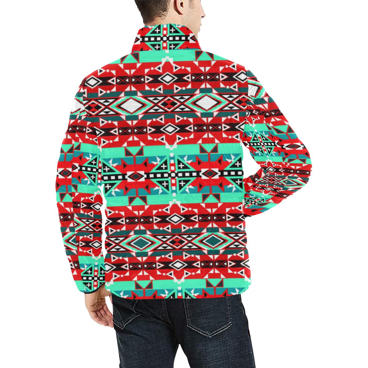 After the Southwest Rain Men's Stand Collar Padded Jacket (Model H41) Men's Stand Collar Padded Jacket (H41) e-joyer 