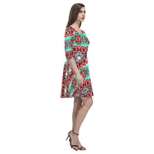 Load image into Gallery viewer, After the Southwest Rain Tethys Half-Sleeve Skater Dress(Model D20) Tethys Half-Sleeve Skater Dress (D20) e-joyer 
