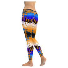 Load image into Gallery viewer, Alaska Ribbonwork Bustles Low Rise Leggings (Model L05) Low Rise Leggings e-joyer 
