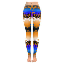 Load image into Gallery viewer, Alaska Ribbonwork Bustles Low Rise Leggings (Model L05) Low Rise Leggings e-joyer 
