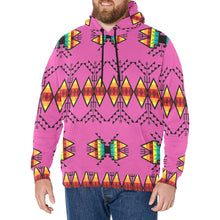 Load image into Gallery viewer, Sacred Trust Pink Men&#39;s Long Sleeve Fleece Hoodie
