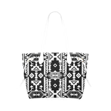 Load image into Gallery viewer, Chiefs Mountain Black and White Clover Canvas Tote Bag
