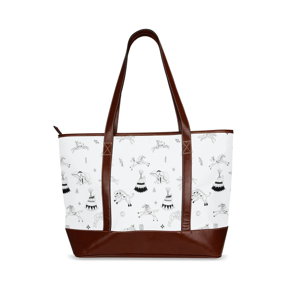 Ledger Dables White Tote Handbag