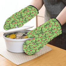 Load image into Gallery viewer, LightGreen Yellow Star Oven Mitt &amp; Pot Holder
