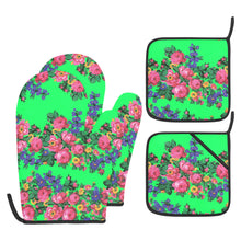 Load image into Gallery viewer, Kokum&#39;s Revenge Green Oven Mitt &amp; Pot Holder
