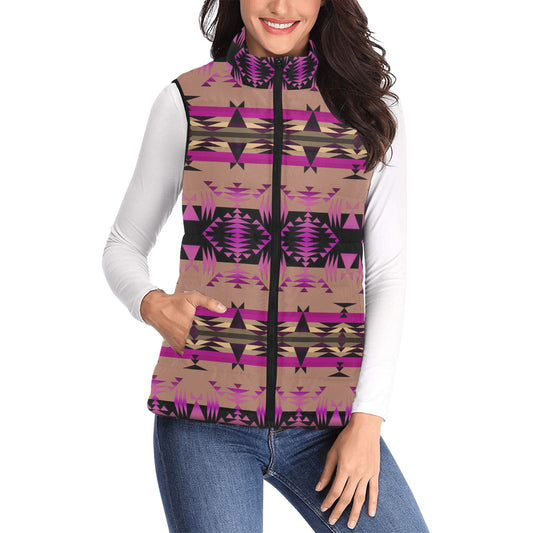 Between the Mountains Berry Women's Padded Vest Jacket