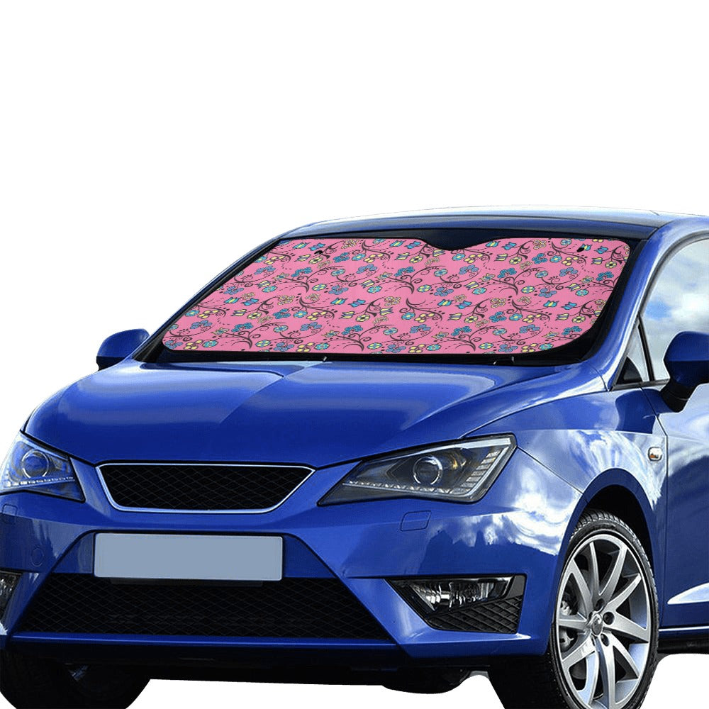 Blue Trio Bubblegum Car Sun Shade 55"x30"