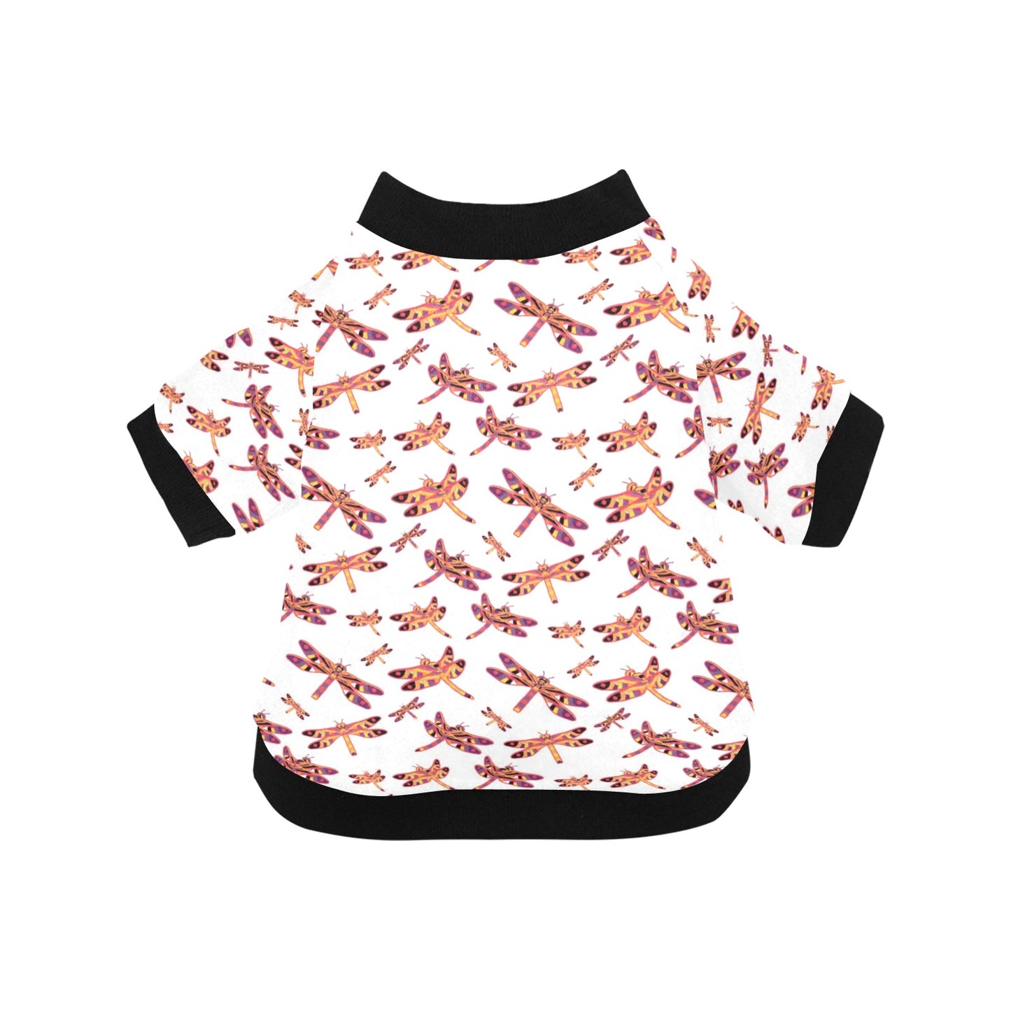 Gathering White Pet Dog Round Neck Shirt