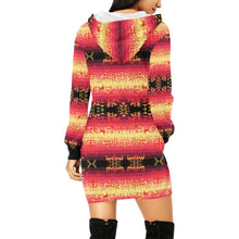 Load image into Gallery viewer, Soleil Fusion Rouge Hoodie Dress
