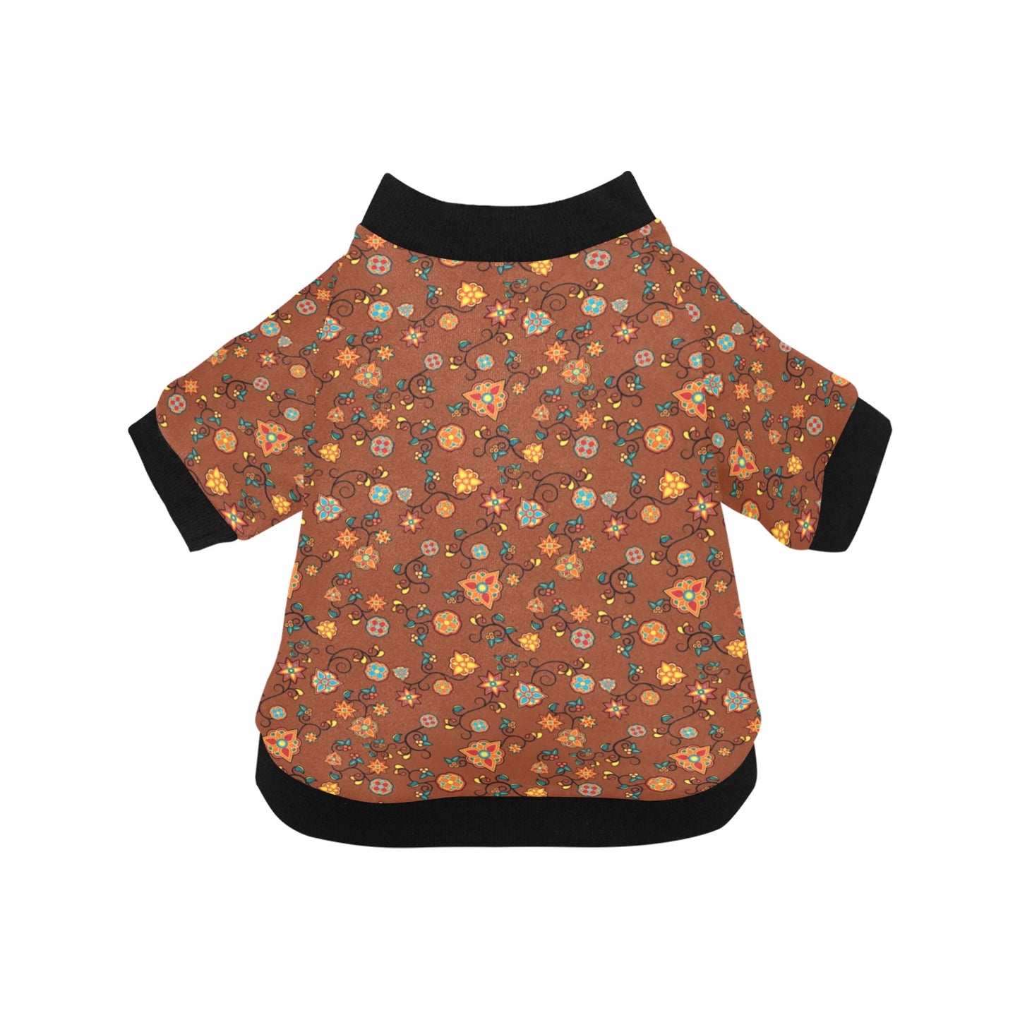 Fire Bloom Shade Pet Dog Round Neck Shirt
