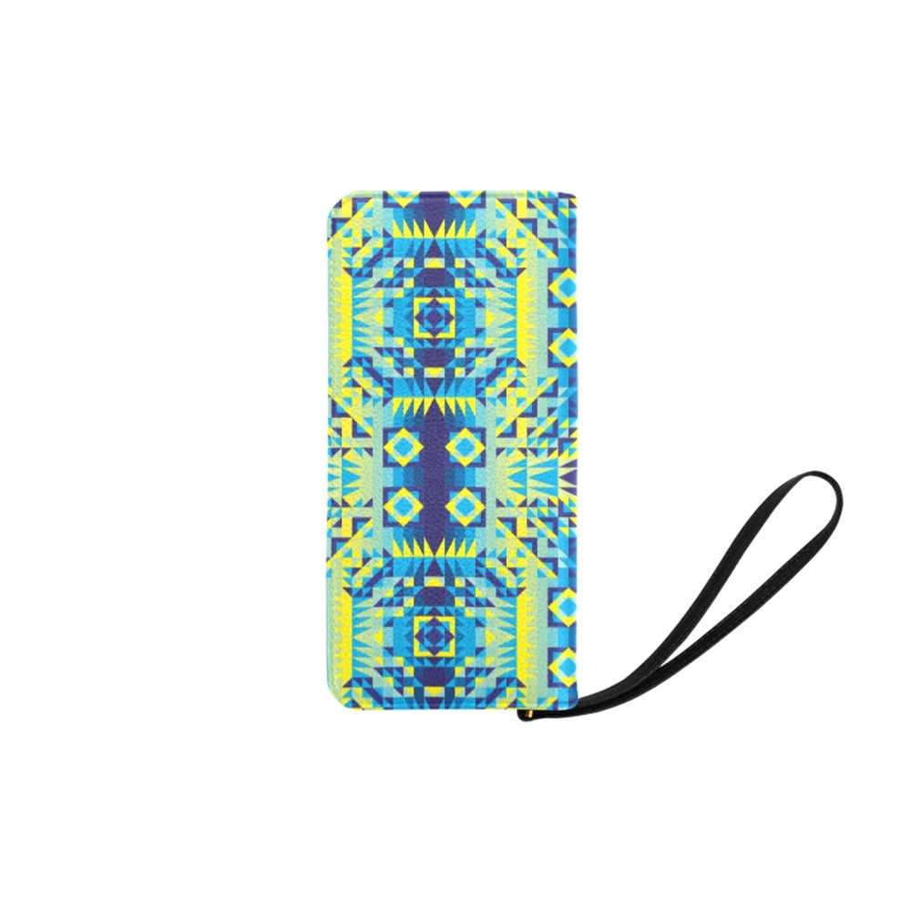 Kaleidoscope Jaune Bleu Women's Clutch Purse