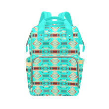 Load image into Gallery viewer, Gathering Earth Turquoise Multi-Function Diaper Backpack/Diaper Bag
