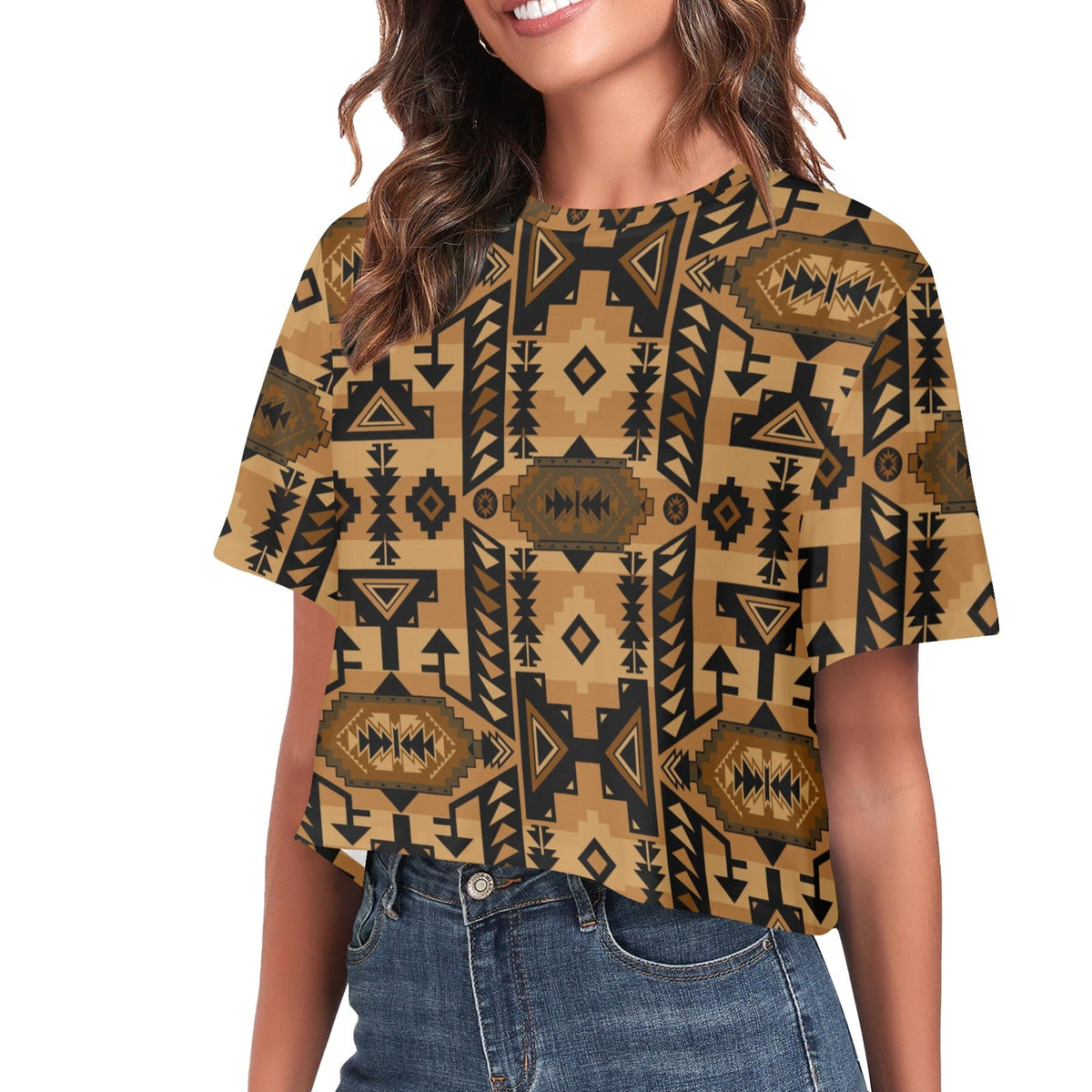 Chiefs Mountain Tan Crop Top