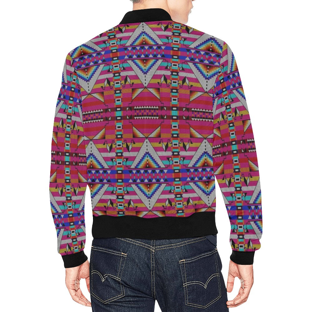 Medicine Blessing Pink Bomber Jacket for Men