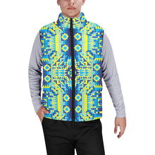 Load image into Gallery viewer, Kaleidoscope Jaune Bleu Men&#39;s Padded Vest Jacket
