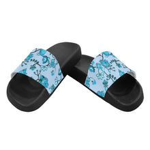 Load image into Gallery viewer, Blue Floral Amour Women&#39;s Slide Sandals
