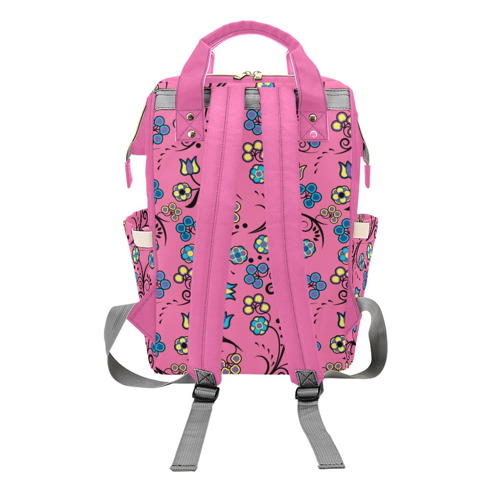 Blue Trio Bubblegum Multi-Function Diaper Backpack/Diaper Bag