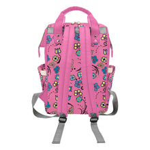 Load image into Gallery viewer, Blue Trio Bubblegum Multi-Function Diaper Backpack/Diaper Bag
