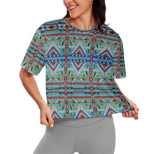 Load image into Gallery viewer, Medicine Blessing Turquoise Crop Top
