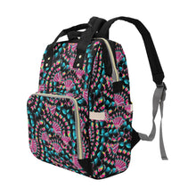 Load image into Gallery viewer, Hawk Feathers Heat Map Multi-Function Diaper Backpack/Diaper Bag
