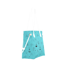 Load image into Gallery viewer, Ledger Dabbles Torquoise Clover Canvas Tote Bag
