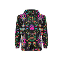 Load image into Gallery viewer, Geometric Floral Fall Black Men&#39;s Long Sleeve Fleece Hoodie
