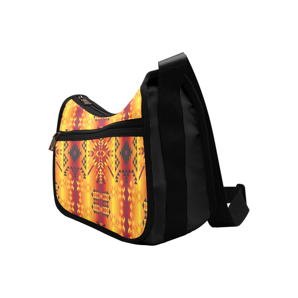 Desert Geo Yellow Red Crossbody Bags