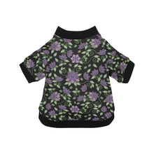 Load image into Gallery viewer, Purple Beaded Rose Pet Dog Round Neck Shirt
