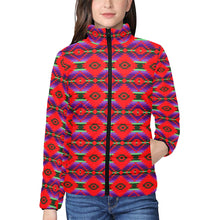 Load image into Gallery viewer, Cree Confederacy Chicken Dance Women&#39;s Stand Collar Padded Jacket
