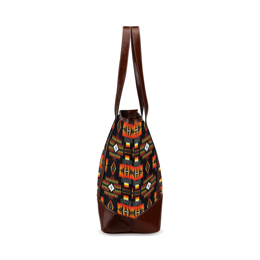 Seven Tribes Black Tote Handbag