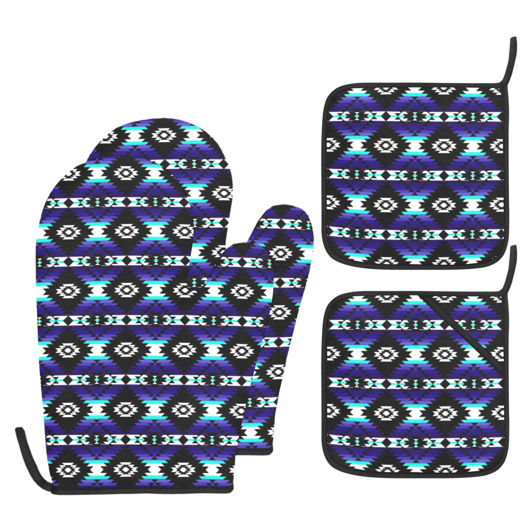 Cree Confederacy Midnight Oven Mitt & Pot Holder