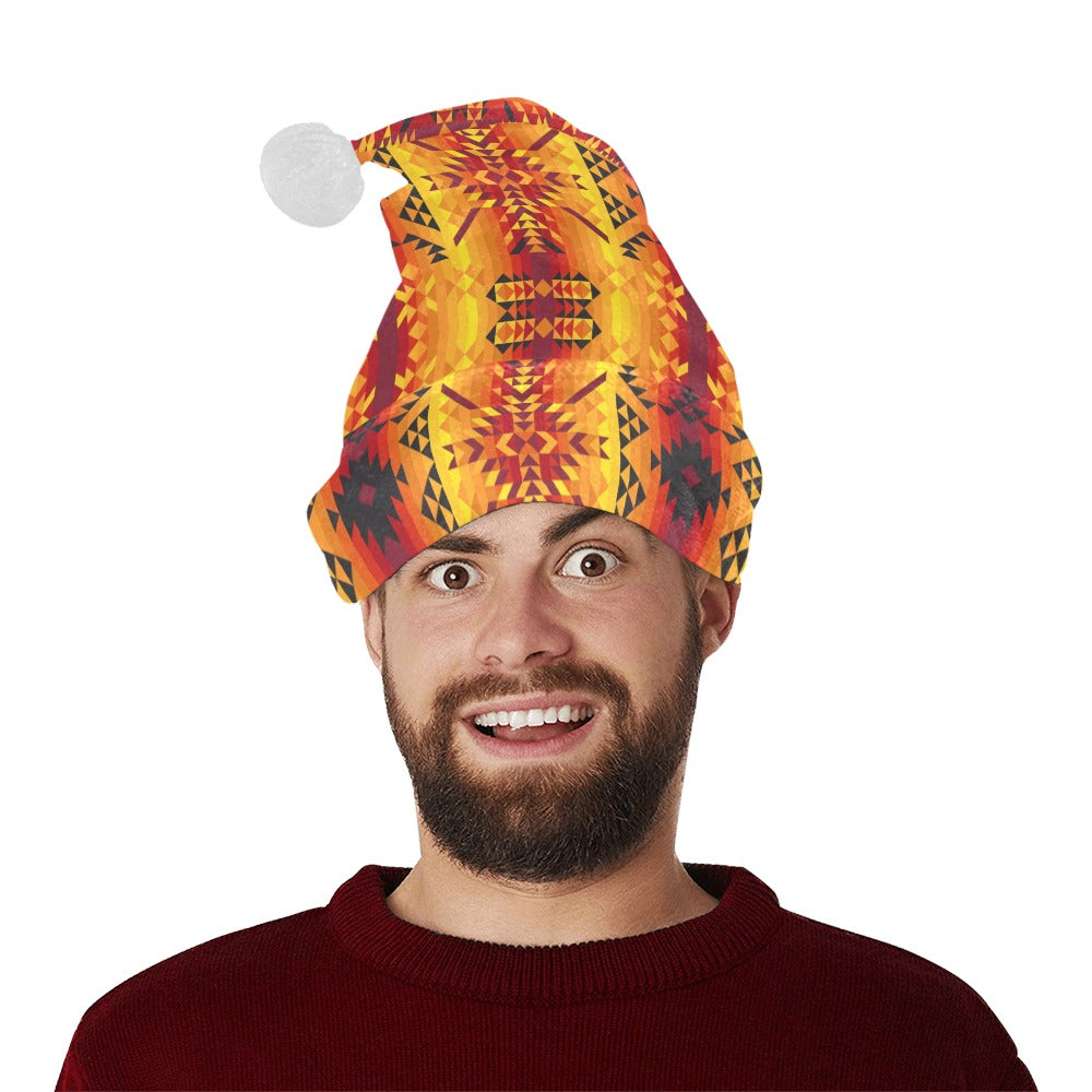 Desert Geo Yellow Red Santa Hat