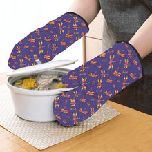 Load image into Gallery viewer, Gathering Purple Oven Mitt &amp; Pot Holder
