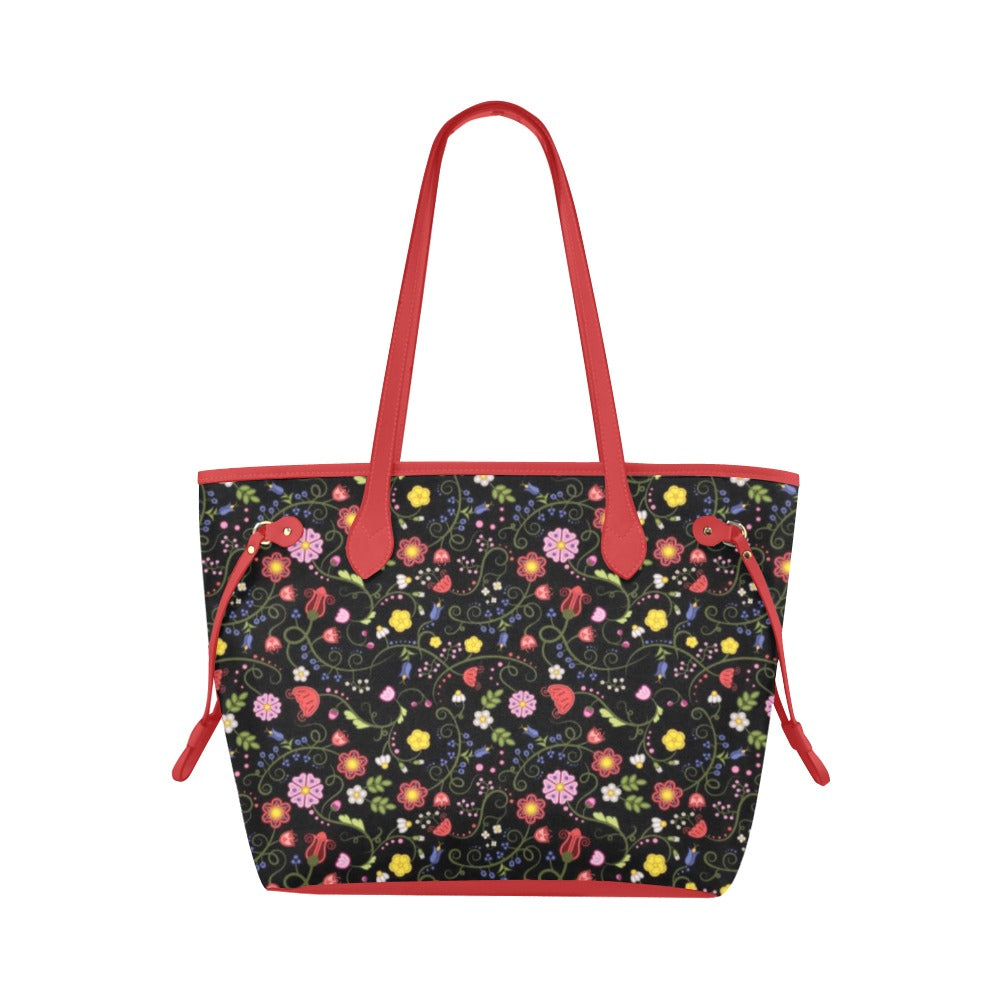 Nipin Blossom Midnight Clover Canvas Tote Bag