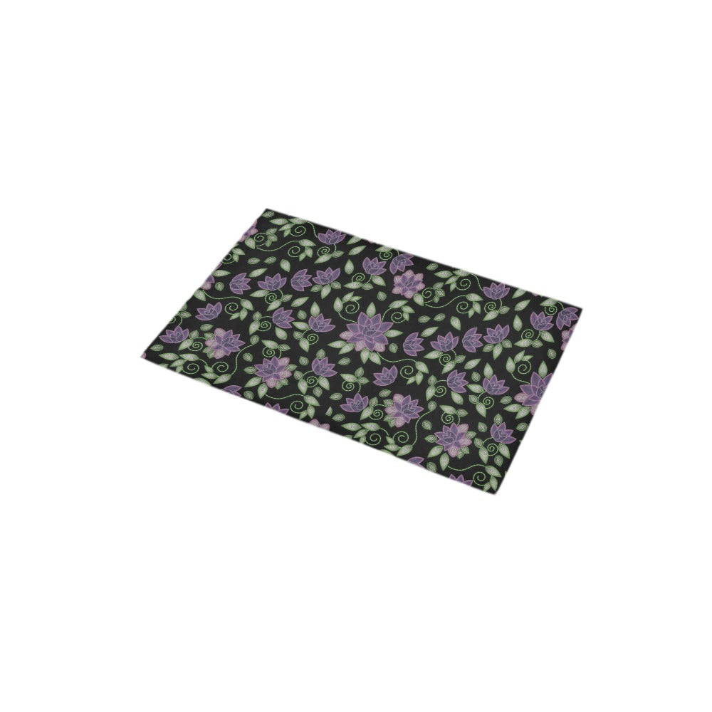 Purple Beaded Rose Bath Rug 16''x 28''