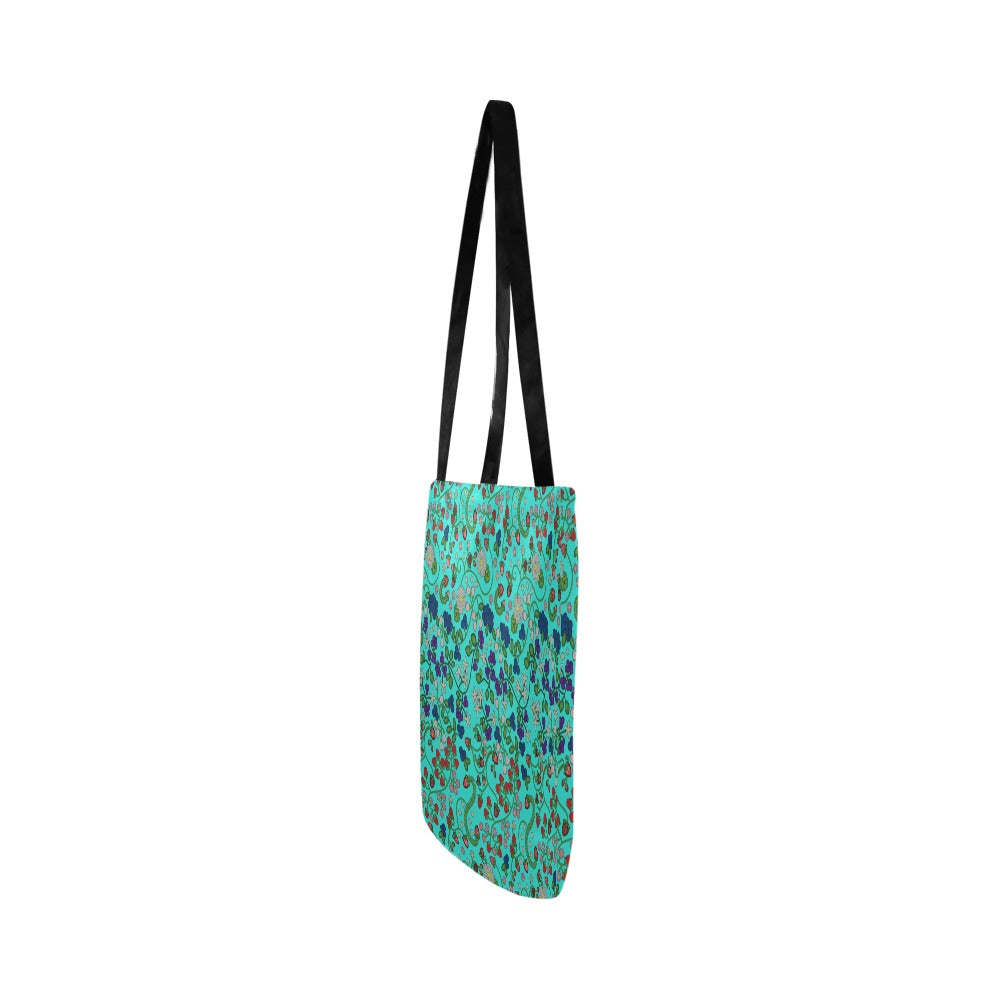 Grandmother Stories Turquoise Reusable Shopping Bag