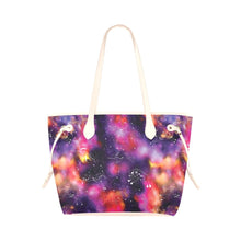 Load image into Gallery viewer, Animal Ancestors 9 Cosmic Swirl Purple and Red Clover Canvas Tote Bag
