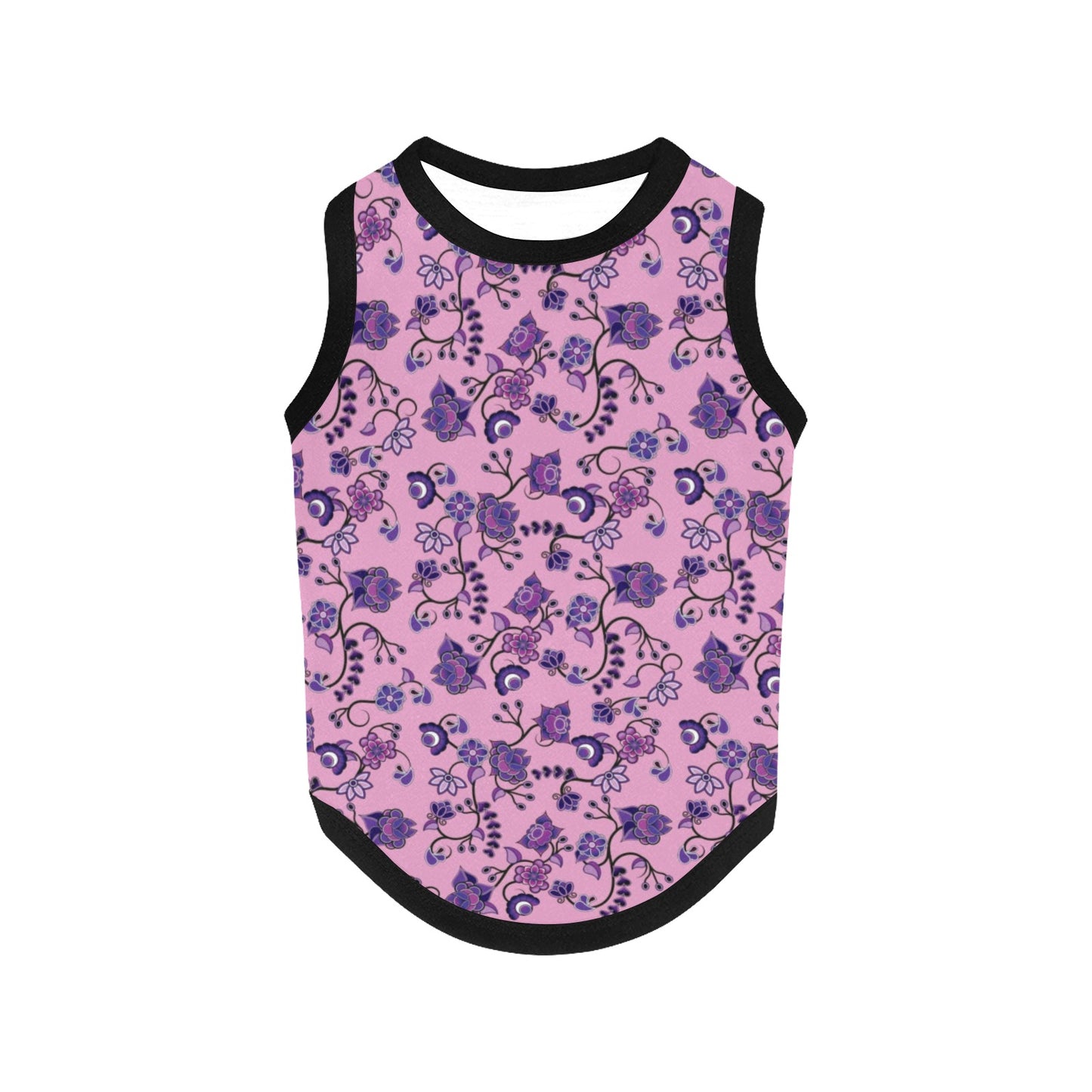 Purple Floral Amour Pet Tank Top