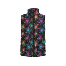 Load image into Gallery viewer, Neon Floral Turtles Women&#39;s Padded Vest Jacket
