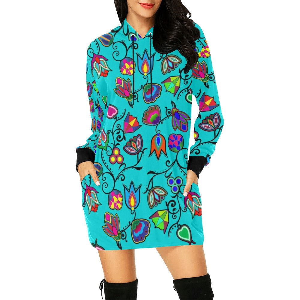 Indigenous Paisley Sky Hoodie Dress