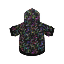 Load image into Gallery viewer, Neon Floral Wolves Pet Dog Hoodie
