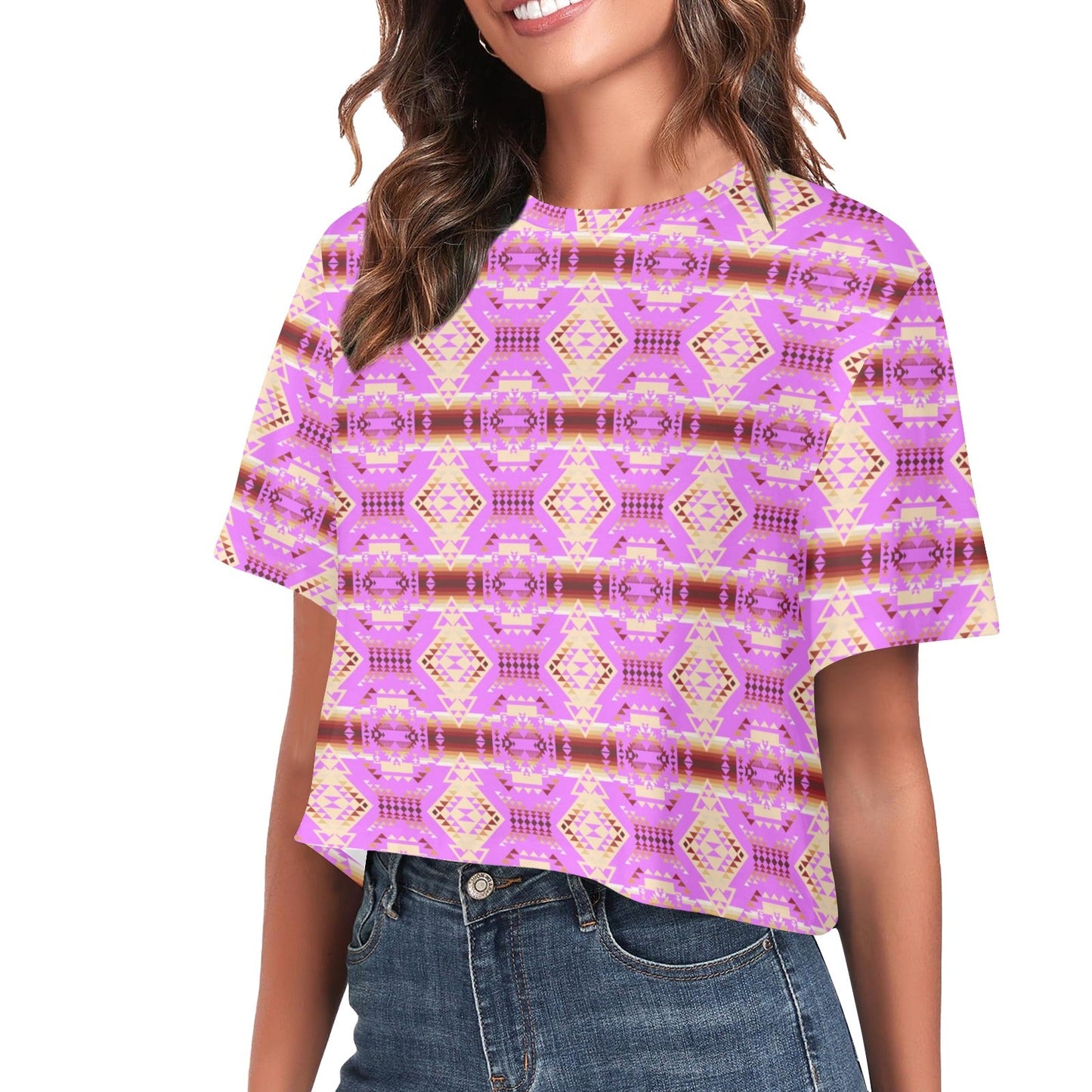Gathering Earth Lilac Crop Top