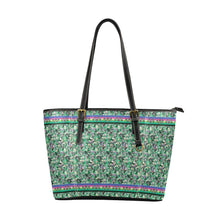 Load image into Gallery viewer, Culture in Nature Green Leather Tote Bag
