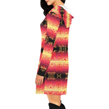 Load image into Gallery viewer, Soleil Fusion Rouge Hoodie Dress
