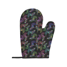 Load image into Gallery viewer, Neon Floral Wolves Oven Mitt &amp; Pot Holder
