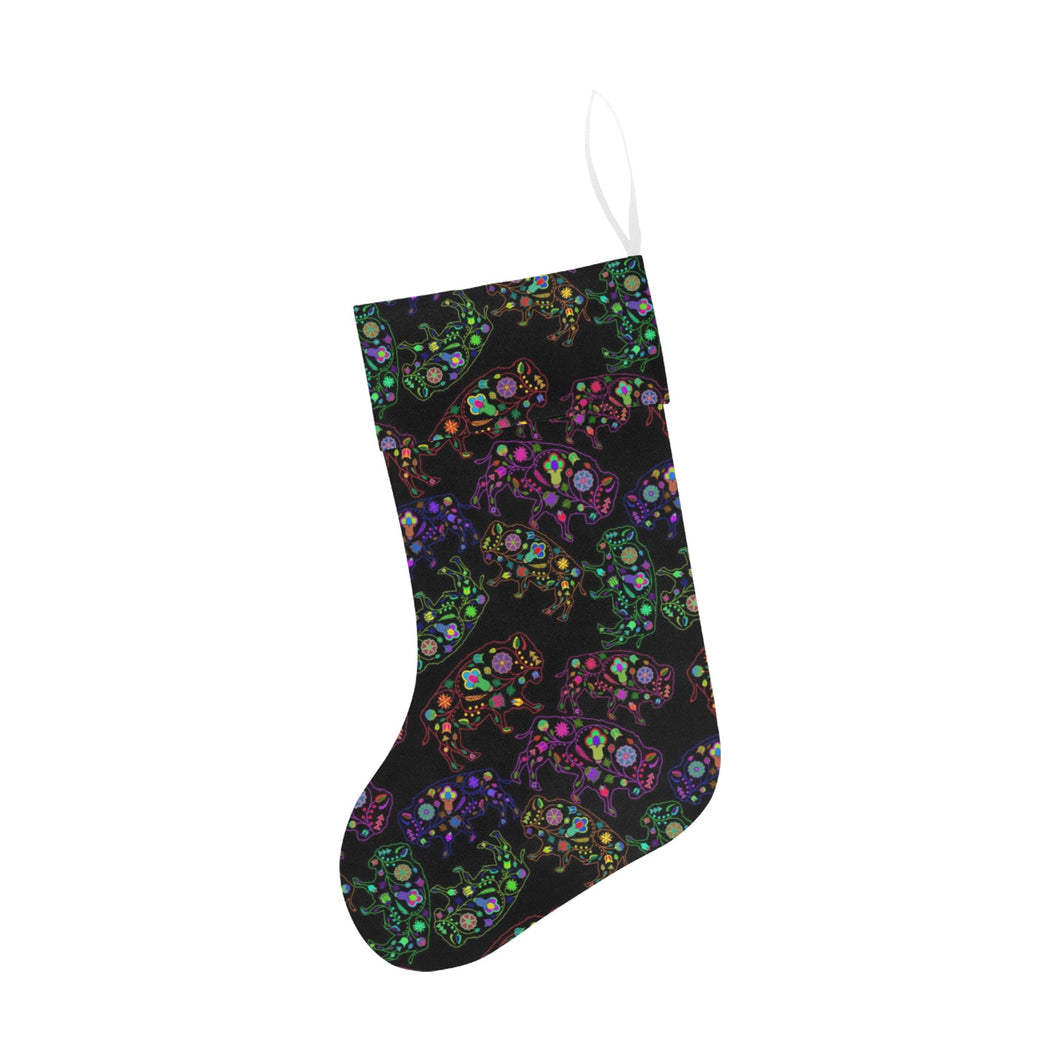 Floral Buffalo Christmas Stocking