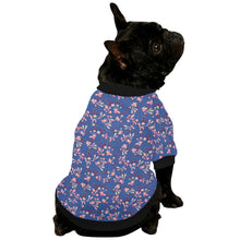 Load image into Gallery viewer, Swift Floral Peach Blue Pet Dog Round Neck Shirt
